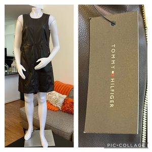 ❣️🆕Tommy Hilfiger Brown Faux Leather Shift Dress❣️